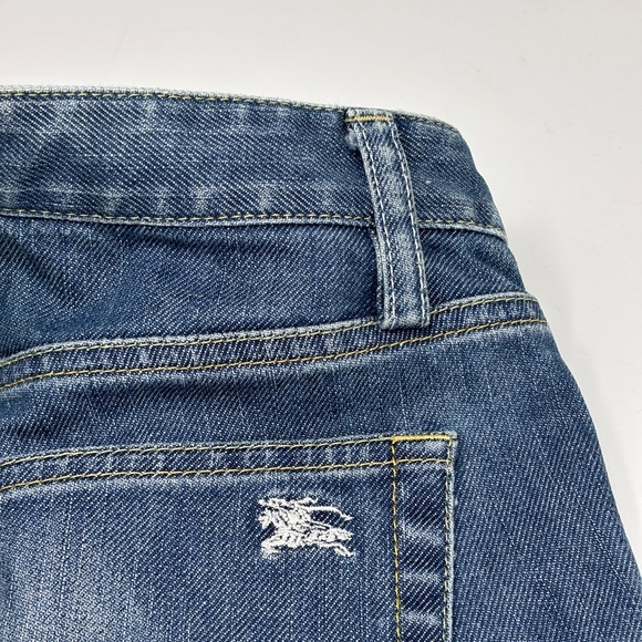 BURBERRY London Blue Label Nova Check Cuffed Capri Jeans - Picture 6 of 6